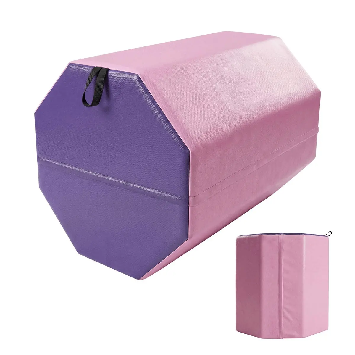 The Octagon Gymnastics Tumbling Mat Measures 19 Inches by 19 Inches by 23 Inches And Is Made with High-Density Foam, Designed As a Skill Shape Trainer for Home Practice in Gymnastics, Cheerleading, And Martial Arts
