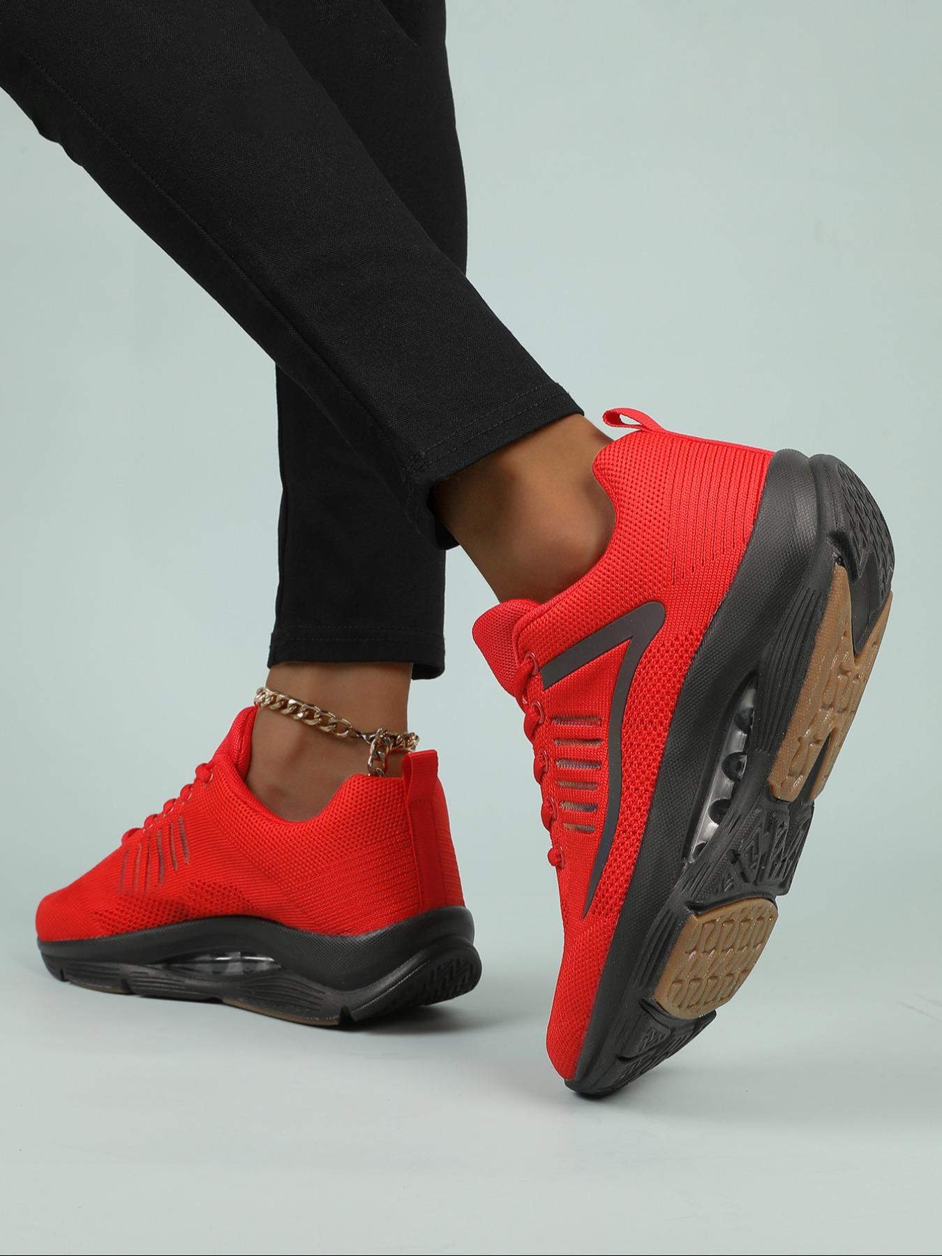 Women's Sporty Lace Up Low Top Sneakers, Casual Comfortable Breathable Running Shoes, All-match Non-slip Sneakers for Daily Wear