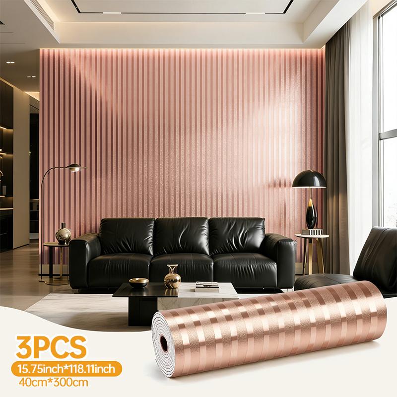 Three rolls of luxurious 3D mirror wall stickers, self-adhesive, easy to clean and removable. Suitable for bathrooms, sofa backdrops, kitchens, bedroom hallways, entryways, hotel décor, and other applications.