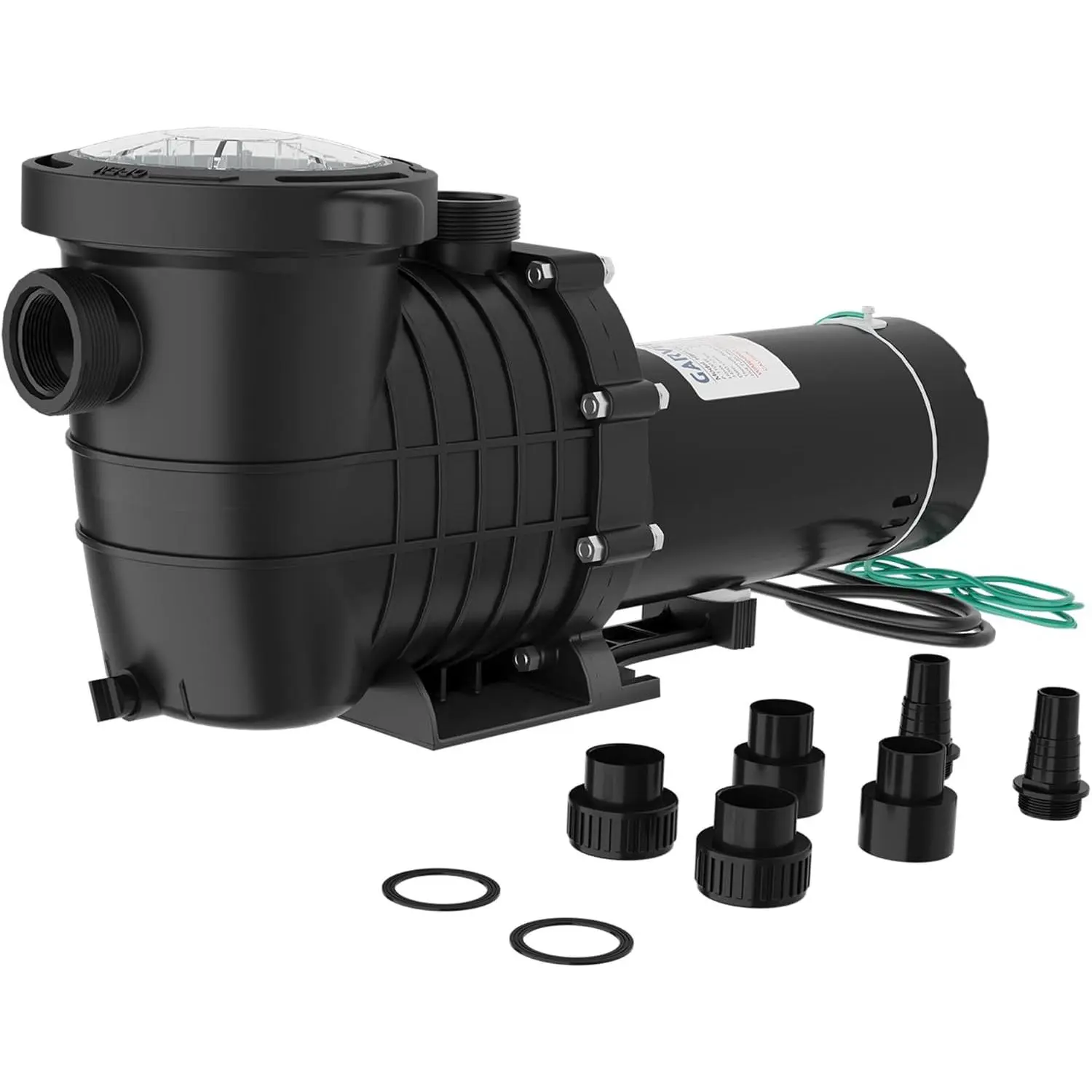 GARVEE Swimming Pool Pump 1.5 HP 1100/270W 110-120V Dual Speed Pumps with Strainer Basket for Above-Ground and In-ground