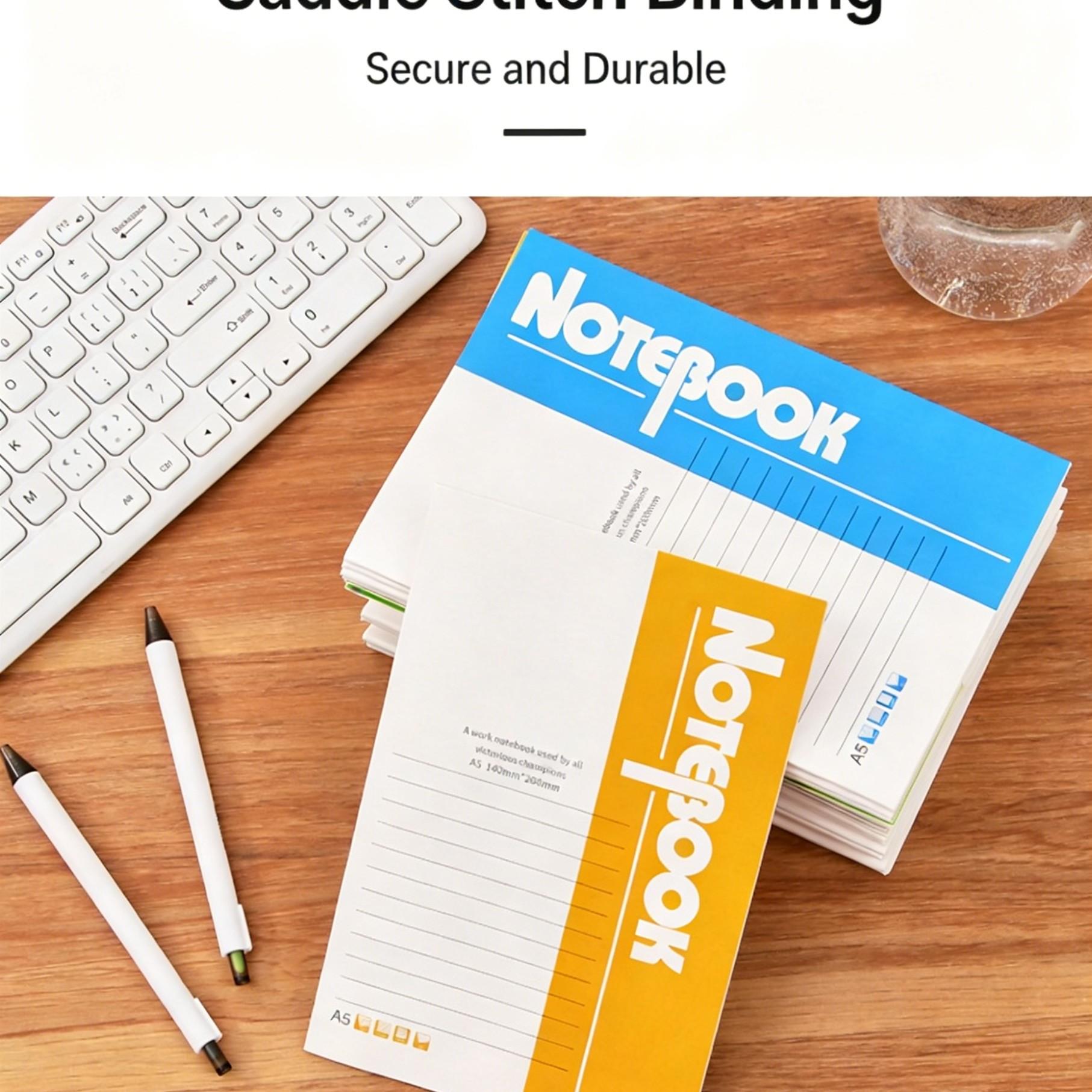 A5 Notebook Inner Pages, Soft Cover Loose-Leaf Journal, Ideal for School, Office, Work, 48 Pages & 68 Pages, Pack of 4