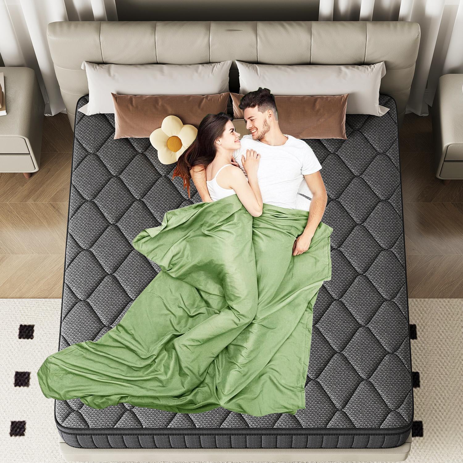 【MYDao】8/10/12/14 Inch Twin, Full, Queen, King Mattress Memory Foam And Spring, Hybrid MattressMedium Firmness, Lumbar Support, For Home Rooms Hotels, Boxed Halloween ChristmasGift Furniture Ergonomic mattress queen size mattress