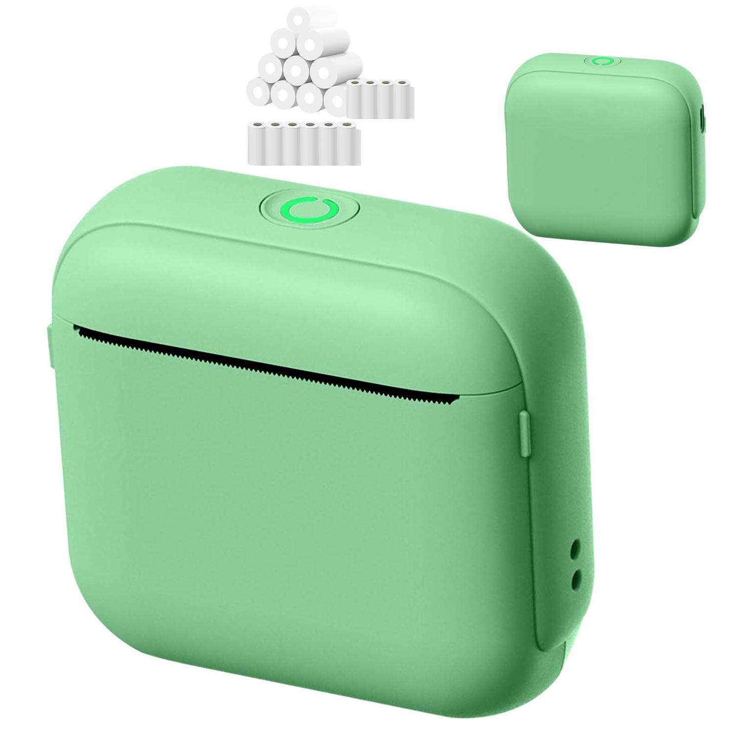 Portable Mini Printer, Rechargeable Thermal Printer, Wireless Thermal Printer for Photos and Labels, Compact Design, Home and Office Use