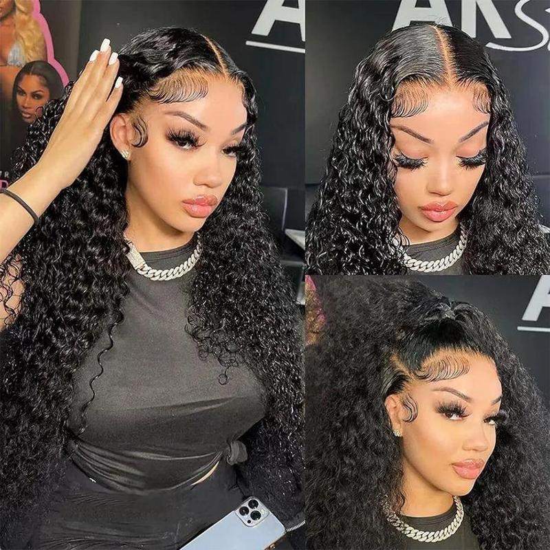 [30inch Only $118] Bling Hair Deep Wave 13x6 Lace Front Wigs Human Hair Pre Plucked 180% Density HD Transparent 13x4 Lace Frontal Wigs For Women Human Hair Lace Front Wigs Deep Curly Lace Front Wig