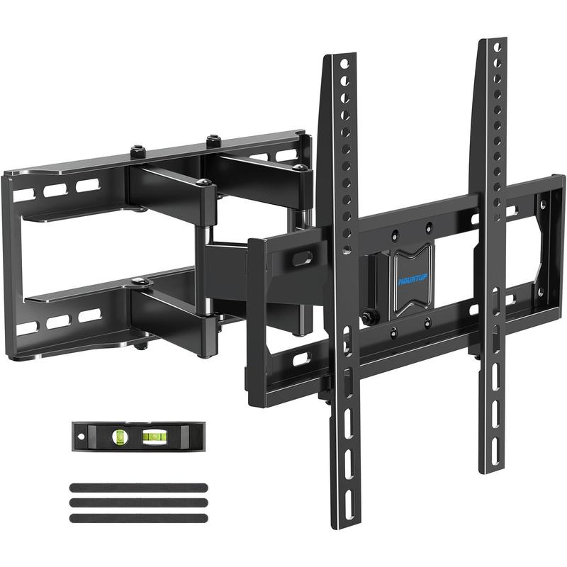 MOUNTUP 26"-65" UL Listed Full Motion TV Wall Mount, Fit 16" Wood Stud, Dual Swivel Articulating Arm Max VESA 400x400mm up to 88 LBS, MU0010-B