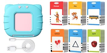 540 Sight Words Talking Flash Cards with Music, Christmas Birthday Easter Gifts for 2 3 4 5 6 Years Old Boys and Girls, Pocket Speech Therapy Toys, Montessori Educational Learning Toys, Aqua