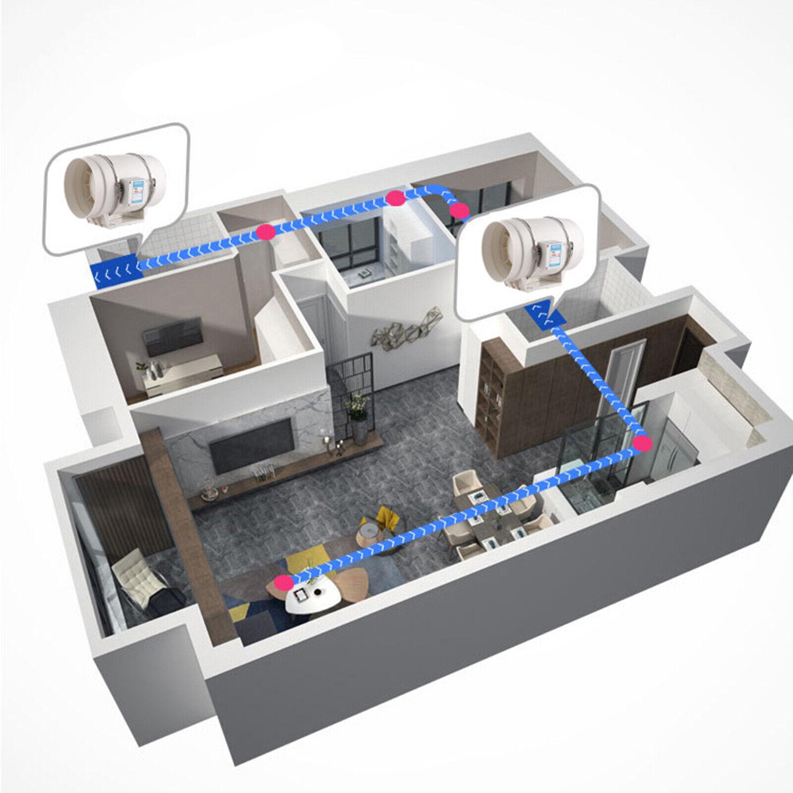 4 Inch Inline Duct Fan Tube Ventilation Fan Extractor Exhaust Blower 35W 220CFM 4 Inch Inline Duct Fan Tube Ventilation Fan Extractor Exhaust Blower 35W 220CFM