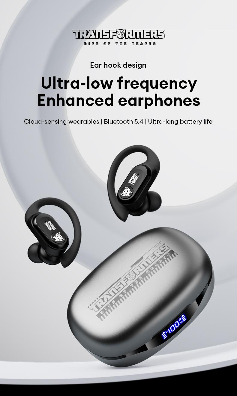 Transformers T26 Pro HIFI Sound Quality Bluetooth Earphones Dual Microphone ENC Noise Reduction Easy To Carry Fit Ear Design Comfortable To Wear