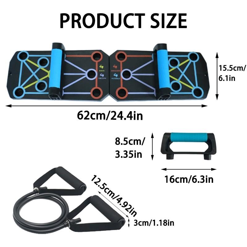 LINGPENG Foldable Push-Up Board Muscle Exercise Multi-Functional Table Portable Fitness Equipment Abdominal Strengthening Support