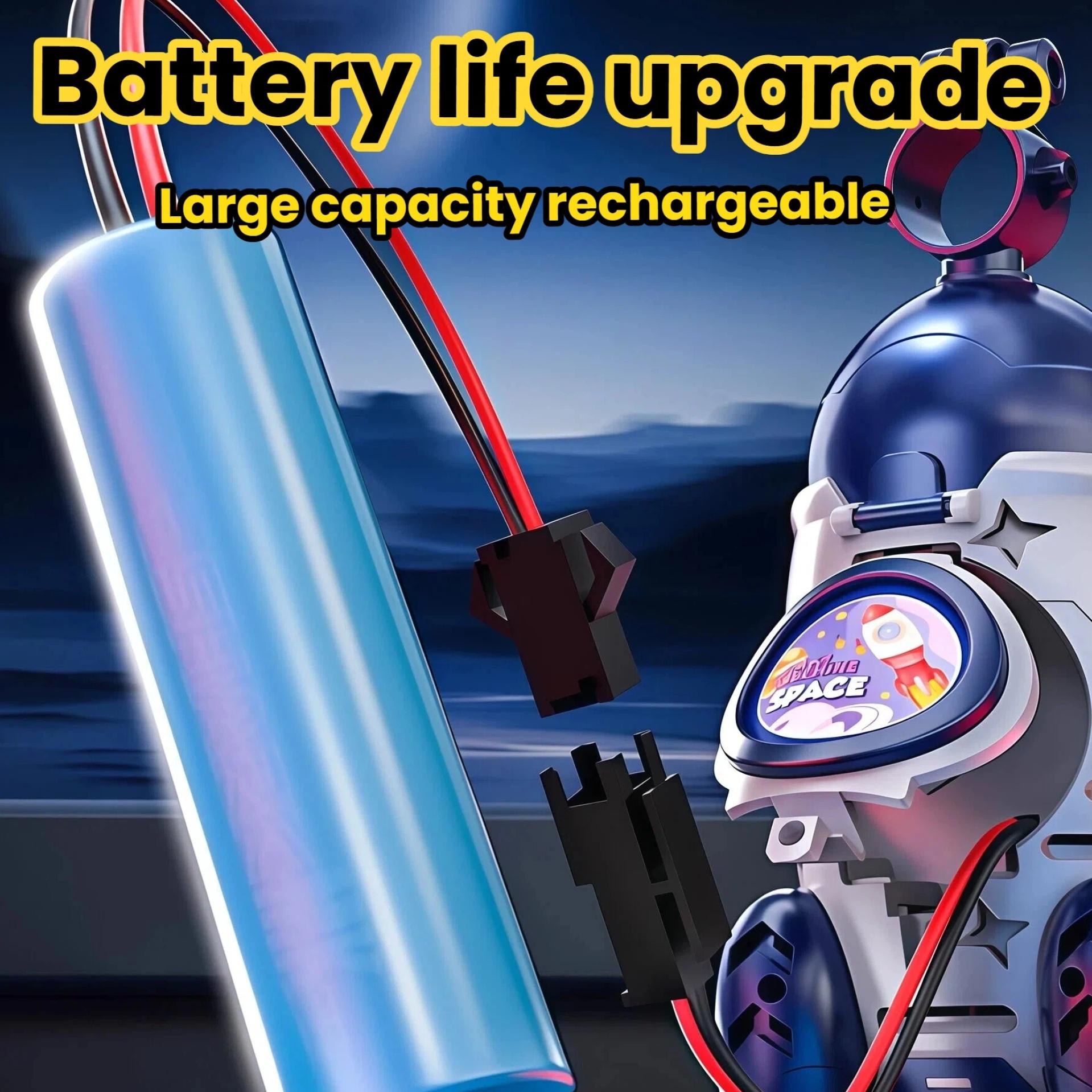 Bicycle Mounted Rocket Bubble Machine, Auto Lights, Super Bubble Output, Fits Bike/Motorcycle, Remote Control Outdoor Bubble Toy for Kids 3-6 & 6-8 Years Old （ Includes 50ML*2 Bubble Solution）