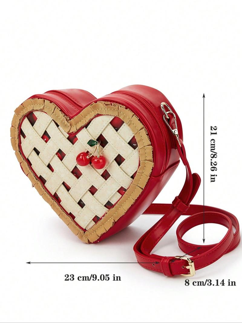 Cute Heart-Shaped Women's Shoulder Bag, Stylish Crossbody Bag for Teens, Girls Small Purse,Fashionable Handbag, Thanksgiving Birthday Gift, Party Clutch, Crossbody Purses