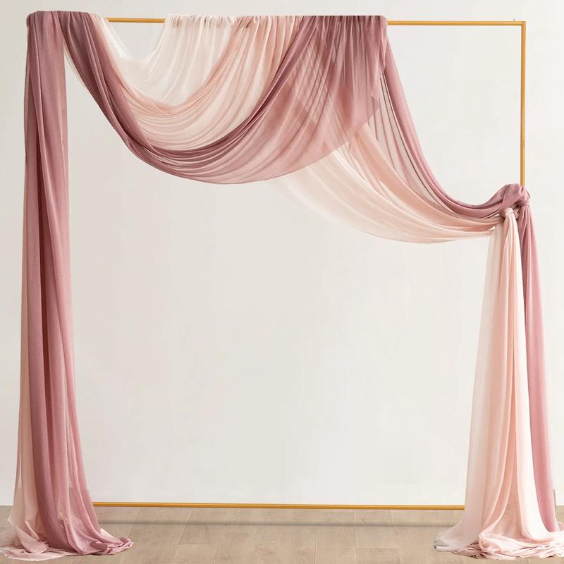 6.6FTx6.6FT Gold Wedding Arch Backdrop Stand Square Metal Rectangular Arch Frame for Ceremony Party Birthday Bridal Baby Shower Anniversary Arbor Balloon Decoration