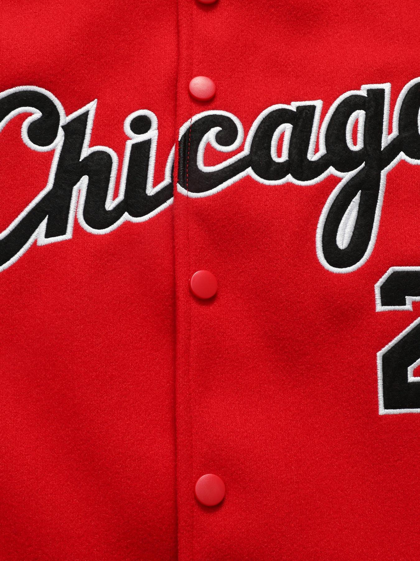 Men's red #23 Number Baseball Jacket, Loose Casual Fashion High-End Embroidered Button-Up, Patchwork white PU Long Sleeve College Style Coat, Street Fashion Outerwear