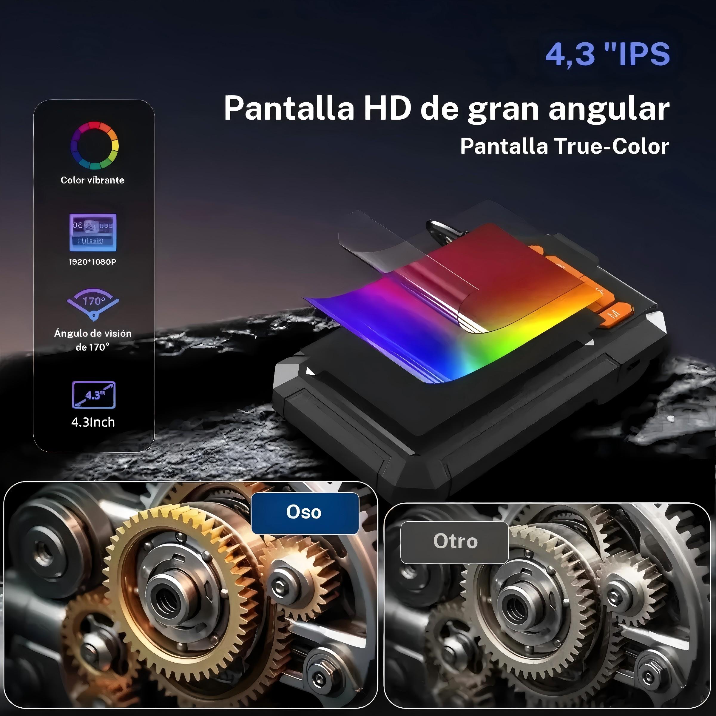 Endoscope Camera with Light, 4.3 Inch IPS Screen, HD 1080P, 8 LED Lights, Ip67 Waterproof, Sewer Inspection Device