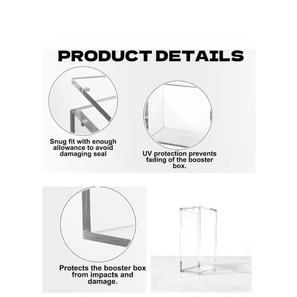 5mm Thick Acrylic Magnetic Closure Display Box, Stackable Transparent Acrylic, Safe Magnet Design, Card and Collection Secure Storage Holder