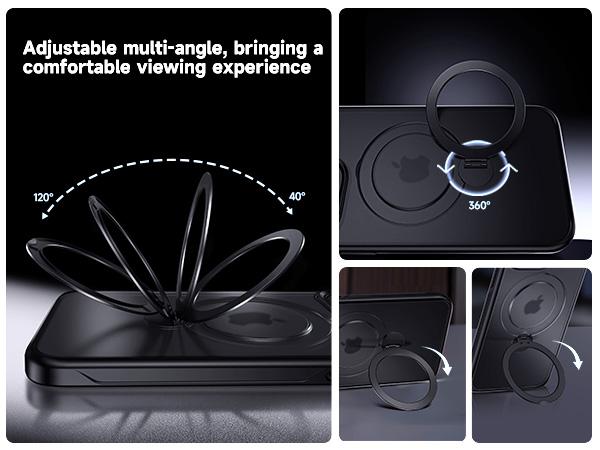 MAGIC JOHN 360 Degree Invisible Magnetic Stand Phone Case for iPhone and SamSung