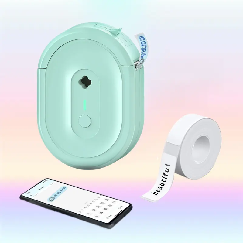 Bluetooth Thermal Sticker Label Printer Portable Compact Household Machine Wirelessly Linked To Mobile Phones Easily
