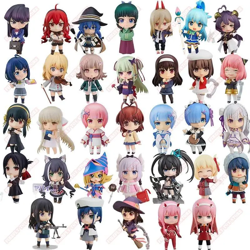 2026 hot item Animation Game Peripheral Toys Kawaii Lovely Girl Rem Aqua Shouko Kanna Megumi Movable Anime Action Model Figures Collection NTR Popular toys