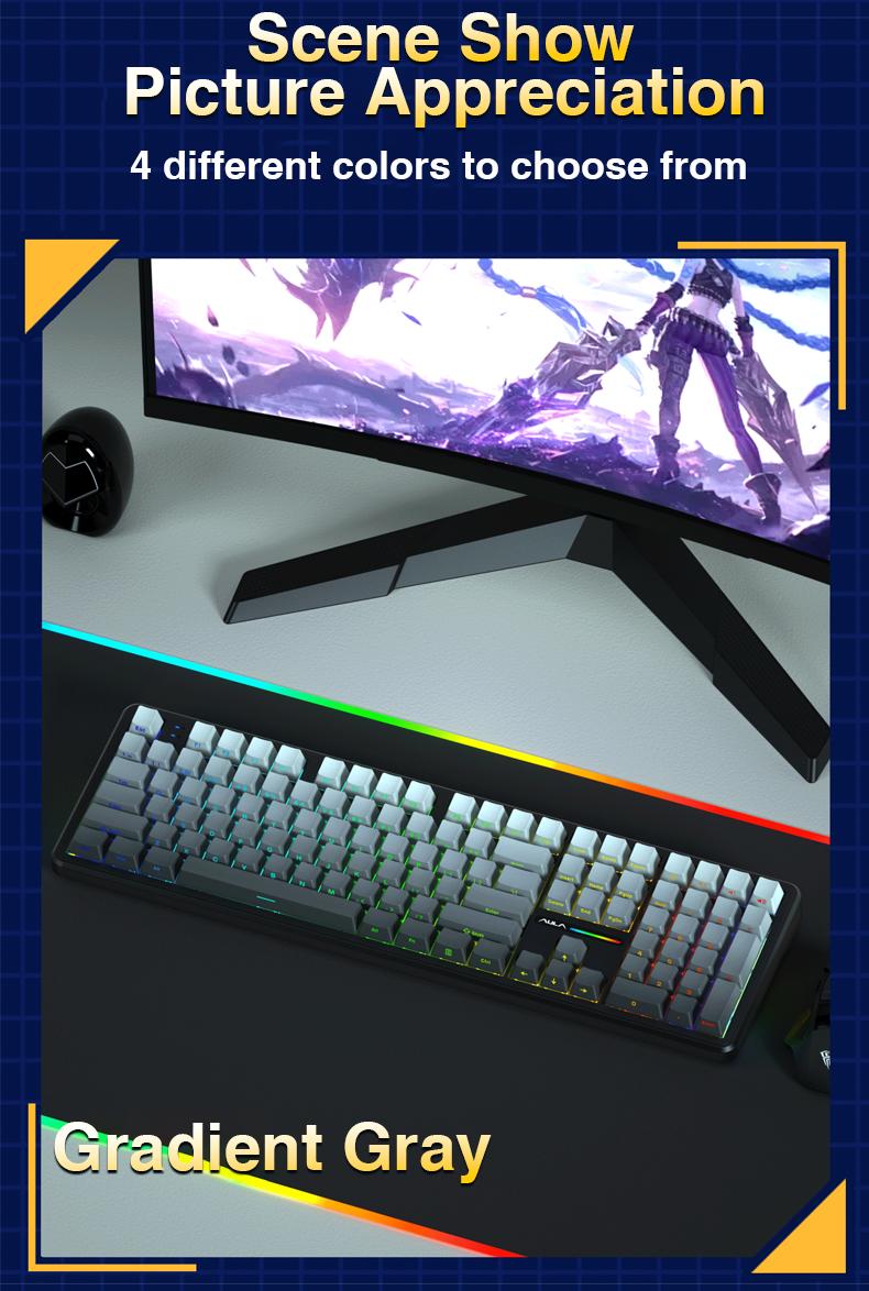 AULA F108 Pro & F108 Wireless Mechanical Keyboard, Three-Mode Connection, Hot Swappable Pads Custom Keyboard RGB Rainbow Backlight for PC/Tablet/Xbox/PS4/PS5 Boyfriend Gift Full Size Numeric Keyboard Office Computer Accessories  TikTokShopfalldealsforyou