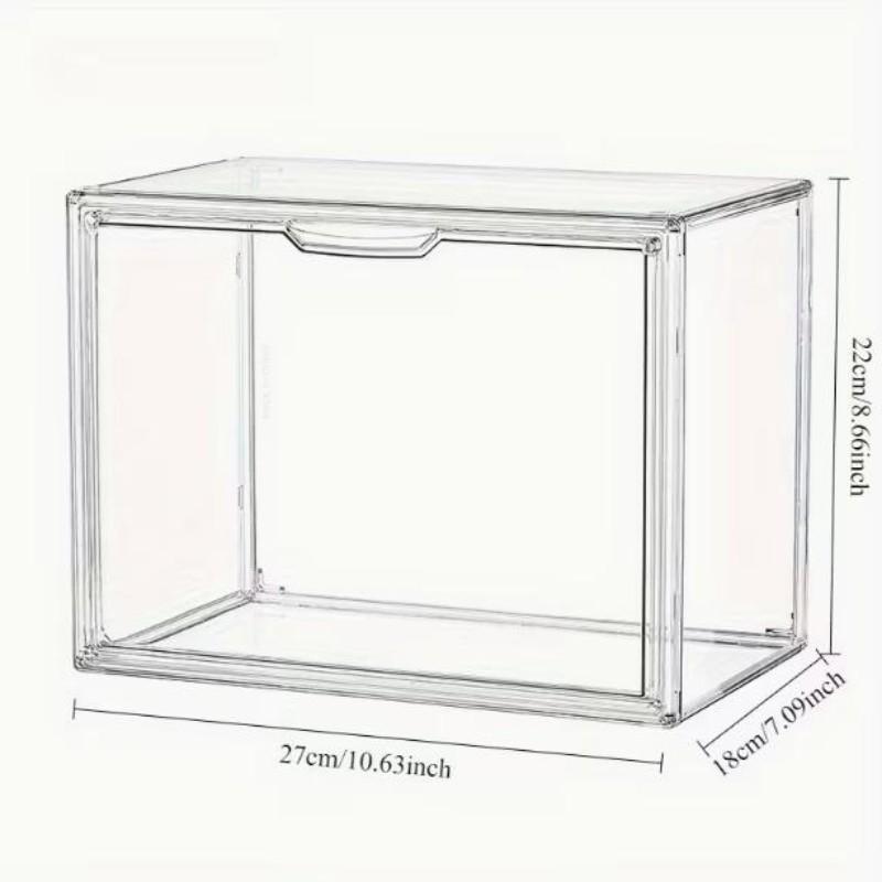 Transparent Acrylic Storage Box with Lid, Dustproof Stackable Design, Ideal for Organizing Bags & Toys, Modern Home Decor Solution, Clear Storage Box