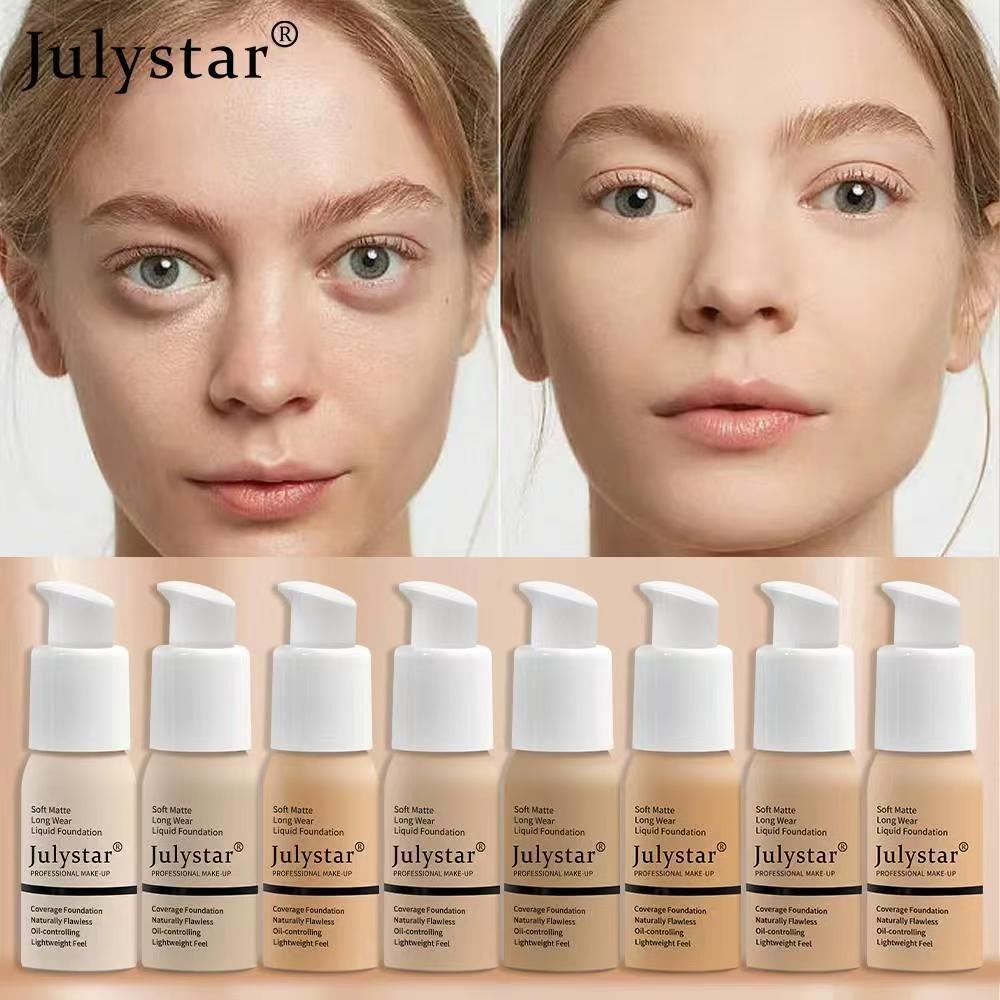 High Coverage Matte Foundation, Oil Control, Waterproof, Long-Lasting, Non-Shedding, Lightweight, 30ML X 3, Multi-Pack Cosmetics