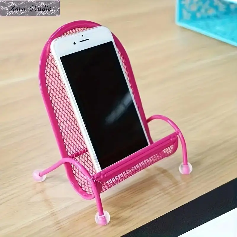 Plastic Folding Cellphone Mount, Cute Chair-Style Desktop Stand with Stable Anti-Slip Base, Universal Mobile Accessory for All Smartphones, Multifunctional Phone Holder, Smartphone Users, Universal Size, Cell Phone Holders, Accessories, Foldable Phone Sta