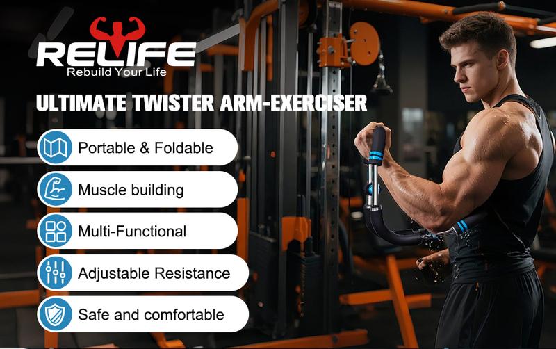 RELIFE SPORTS Adjustable Chest & Arm Trainer | 90-150Ibs Weight | Portable Home Gym Equipment | Strengthen Muscles for Men's Workout | Men's Workout Muscles Strengthen RELIFE SPORTS Adjustable Chest & Arm Trainer | 90-150Ibs Weight | Portable Home Gym Equipment | Strengthen Muscles for Men's Workout | Men's Workout Muscles Strengthen