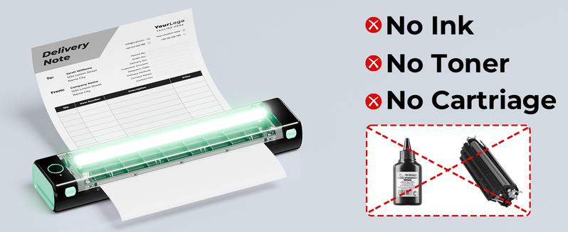 Phomemo M08F Inkless Portable Bluetooth Printer – Supports 8.5" x 11" Letter & A4 Thermal Paper, Compatible with iOS, Android & Laptops, Perfect for Office, Home, School, Business & Travel