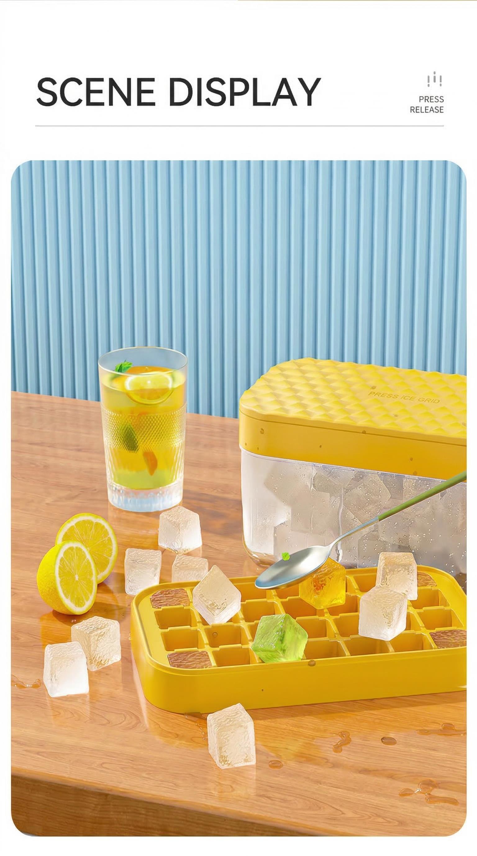 Silicone Ice Cube Tray Set with Storage Box, Food Grade Safe Material, Easy Demolding, Ideal for Home Use, Durable and Reusable
