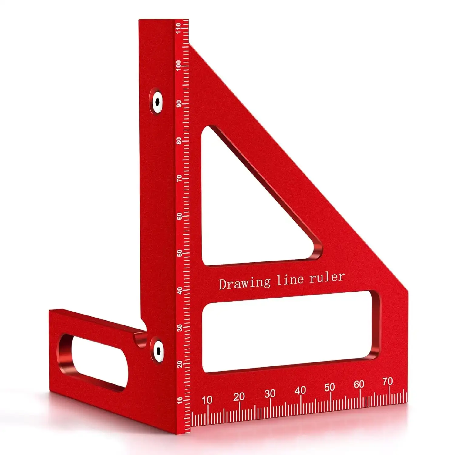Sturdy 3D Multi-Angle Aluminum Alloy Measuring Marking Tool - High Precision 45/90-Degree Woodworking Square, Portable Accurate Measurements Dual Rule Set (1mm-112mm) for Wood/Pipe Layout, DIY Projects (Adults Only)