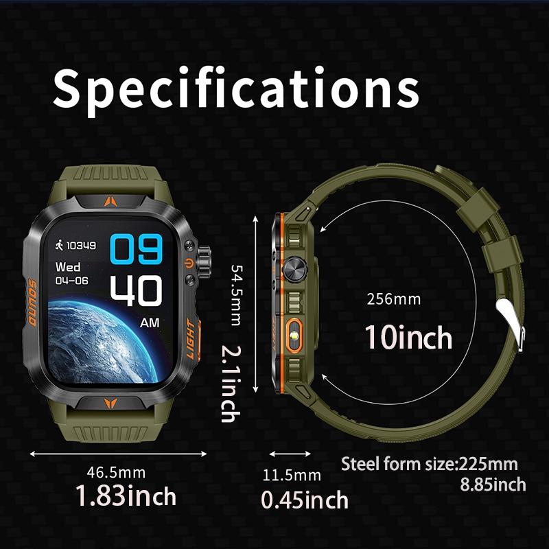 Multi-functional Smart Watch with Flashlight Compass, Fashionable Digital Watch with Heart Rate Monitoring & Sleep Tracking, Sports Watch with Multiple Sports Modes for Women & Men Multi-functional Smart Watch with Flashlight Compass, Fashionable Digital Watch with Heart Rate Monitoring & Sleep Tracking, Sports Watch with Multiple Sports Modes for Women & Men