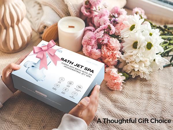 Momfann Bath Jets for Tub, Portable Jet Spa for Bathtub, Bubble/Jet Mode, 3-Level Adjustable, Bath Spa for Gifts for Women