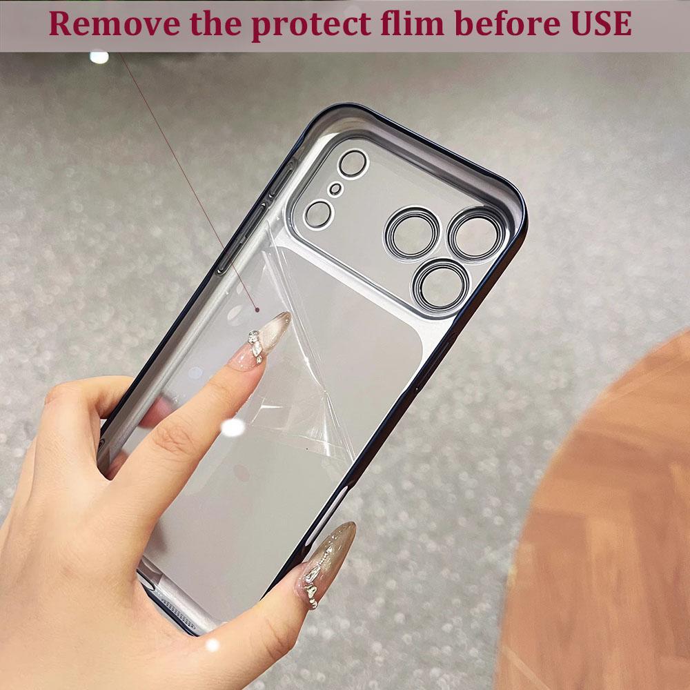 Trendy Full PC Frosted Matte Electroplated Slim Phone Case for iPhone 17 Pro Max/16 Plus/15/14/13/12 Pro Max, Built-in Camera Screen Protector Shockproof Protective Cover Trendy Full PC Frosted Matte Electroplated Slim Phone Case for iPhone 17 Pro Max/16 Plus/15/14/13/12 Pro Max, Built-in Camera Screen Protector Shockproof Protective Cover