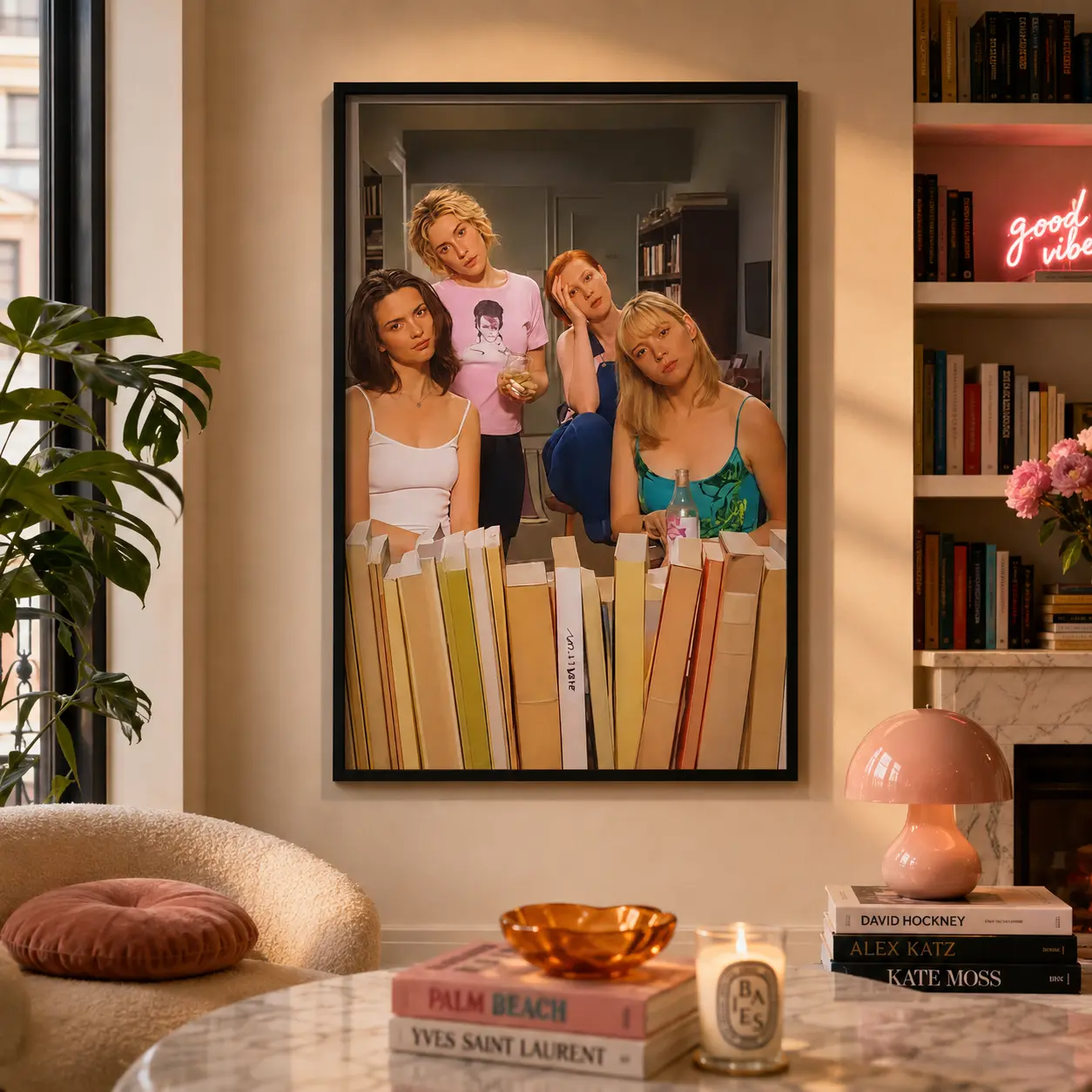 Sex and the City (SATC) 90s Vintage Print Canvas Poster, Minimalist Christmas-Themed Funky Home Decor, Multi-Size Vivid Detail Wall Art, Gift for TV Fans