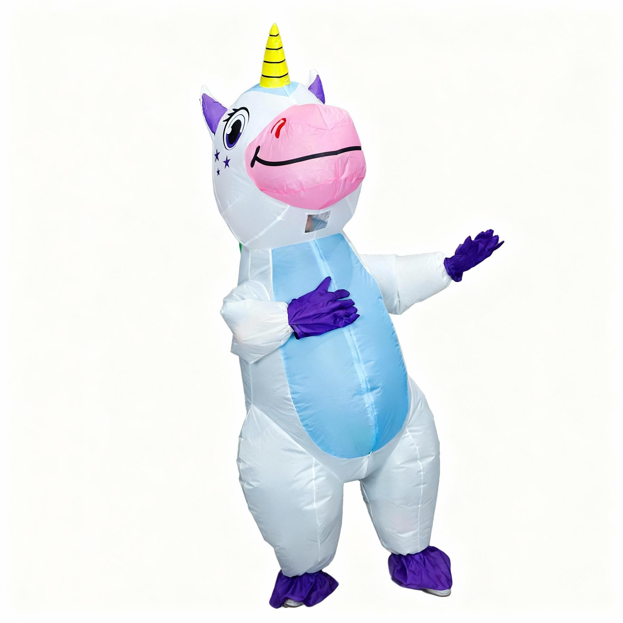Halloween Inflatable Costume Adult Full Body Unicorn, Festival Theme Role Play Party Dress, Fun Halloween Attire for Adults