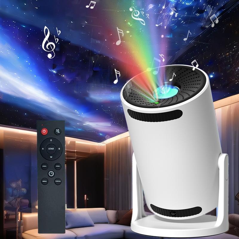 1 mini cannon star projector, galaxy projector, starry sky projector, night sky color adjustable, remote control timing, Bluetooth connection, portable indoor and outdoor projector, suitable for bedroom rest, ceiling projection, family party entertainment