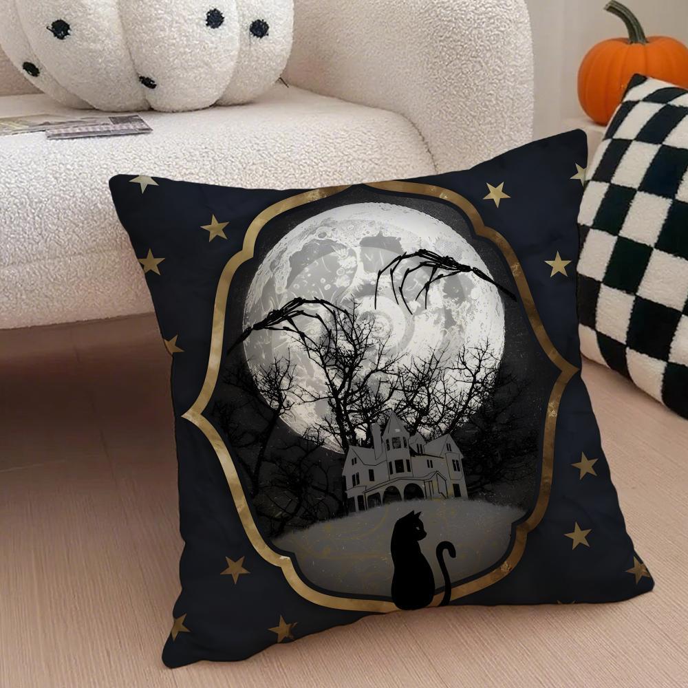 anime hot cute Coraline Pillow Case Anti-dustmite Pillowcase Sofa Cushion Cover with Invisible Zipper Silky Short Plush Polyester Microfiber Fabric White Available in Different Sizes for Home Bed Use
