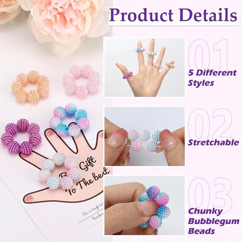 5Pcs sensory spike ring -. Adjustable ring, multi-color and gradual change. Suitable for adults, finger massager. Different touch spike beads decompress rings, available in home, outdoor, school, office, travel and other scenes - various holiday