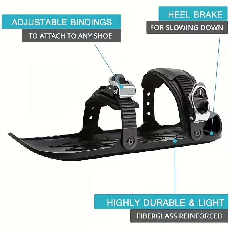 Adjustable Mini Ski Boots - Lightweight High-Performance Design, Freely Adjustable Sizing for Skiing & Snow Walking, Built for Men's Winter Outdoor Sports, Ideal for Freestyle Skiing & Snow Adventures
