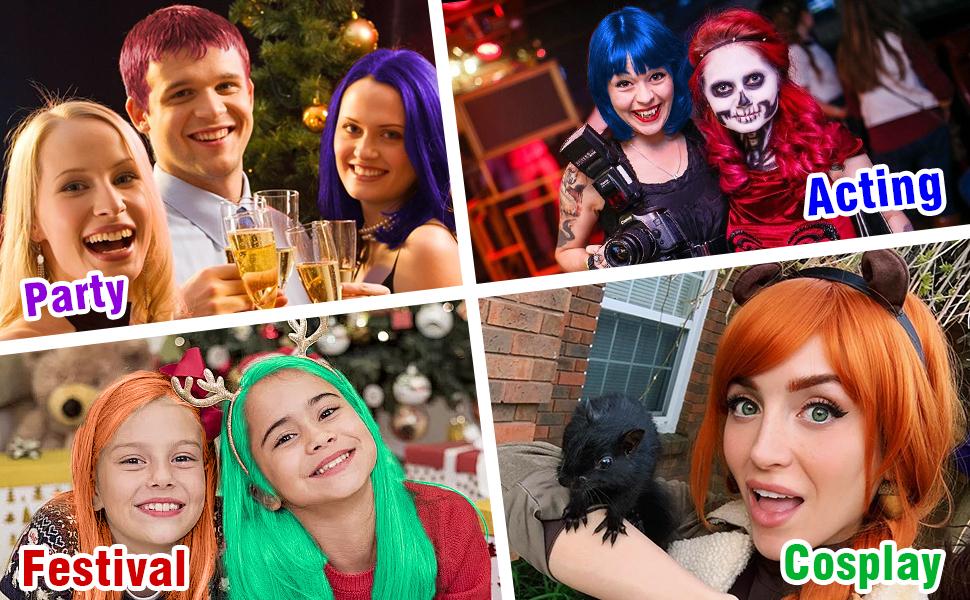 Temporary Hair Color Wax for Men, Women, Kids - Daily Party, DIY Washable Hair Chalk for Instant Color Salon Plant Safeandgentle Naturalingredients