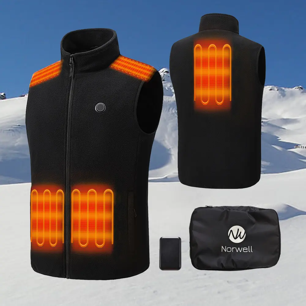 Men's Thermal Sleeveless Heated Waistcoat - Menswear Tops, USB Rechargeable, Adjustable Heat Zones, Ideal for Winter Outdoor Camping, Fishing