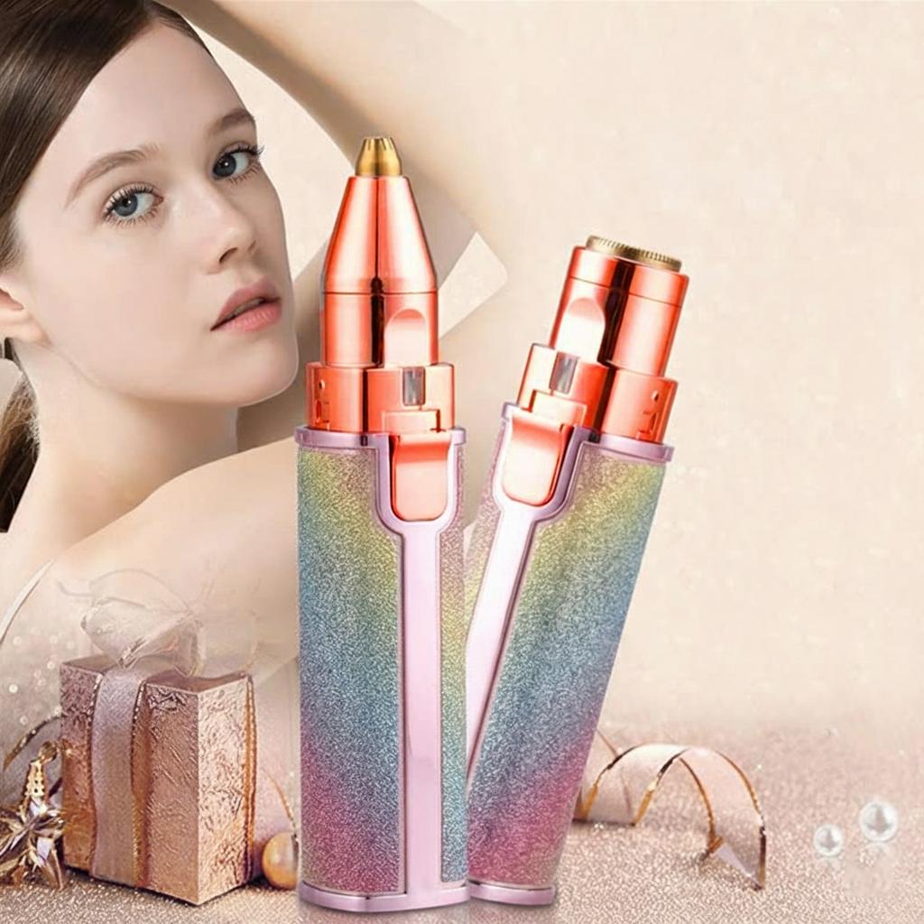 2 in 1 Facial & Eyebrow Hair Trimmer, Electric Eyebrow Trimmer, Portable Eyebrow Trimmer, Lip Facial Body Hair Removal Tool, Facial Hair Care Tool, Electric Shaver Women, Cordless Shaver