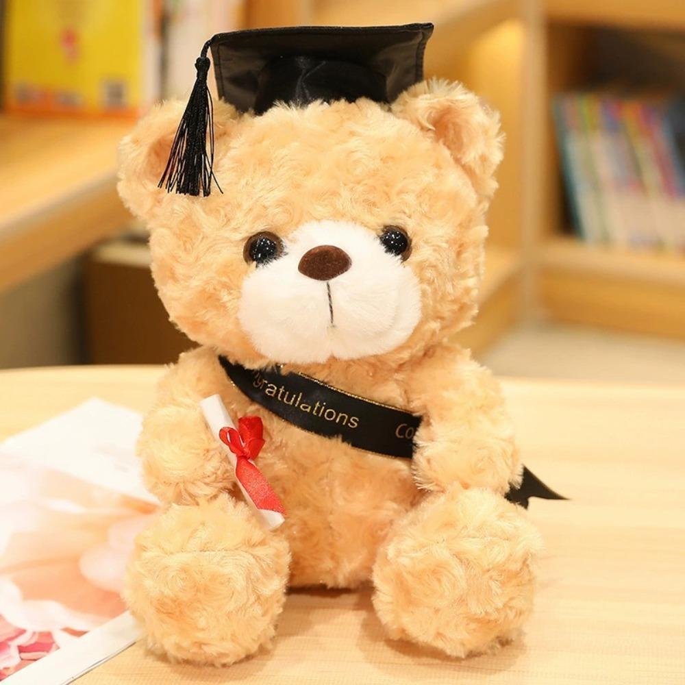 9 Inch Graduation  Bear with Doctor Cap & Congrats Outfit, Plush Grad Keepsake Toy, Ideal Graduation Gift for Graduates