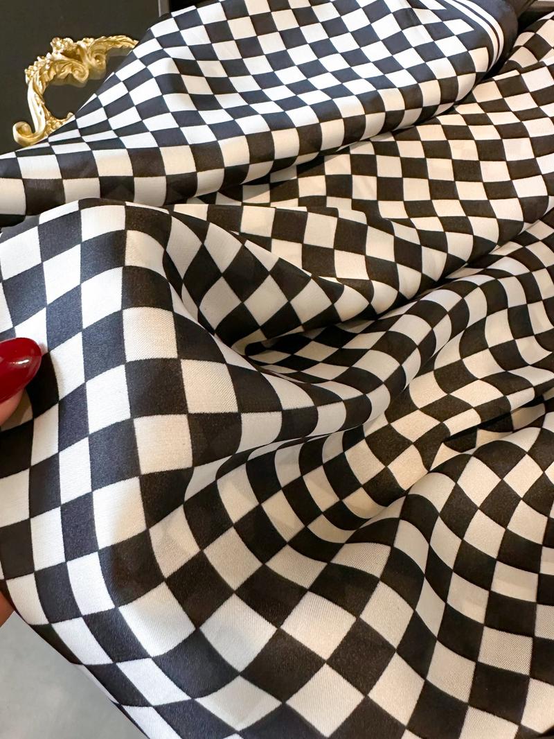 Women's Fashionable Plaid Pattern Scarf, Checkered Scarf, Casual Soft Comfortable Shawl for Daily Wear, Fashion Accessories for Women & Girls