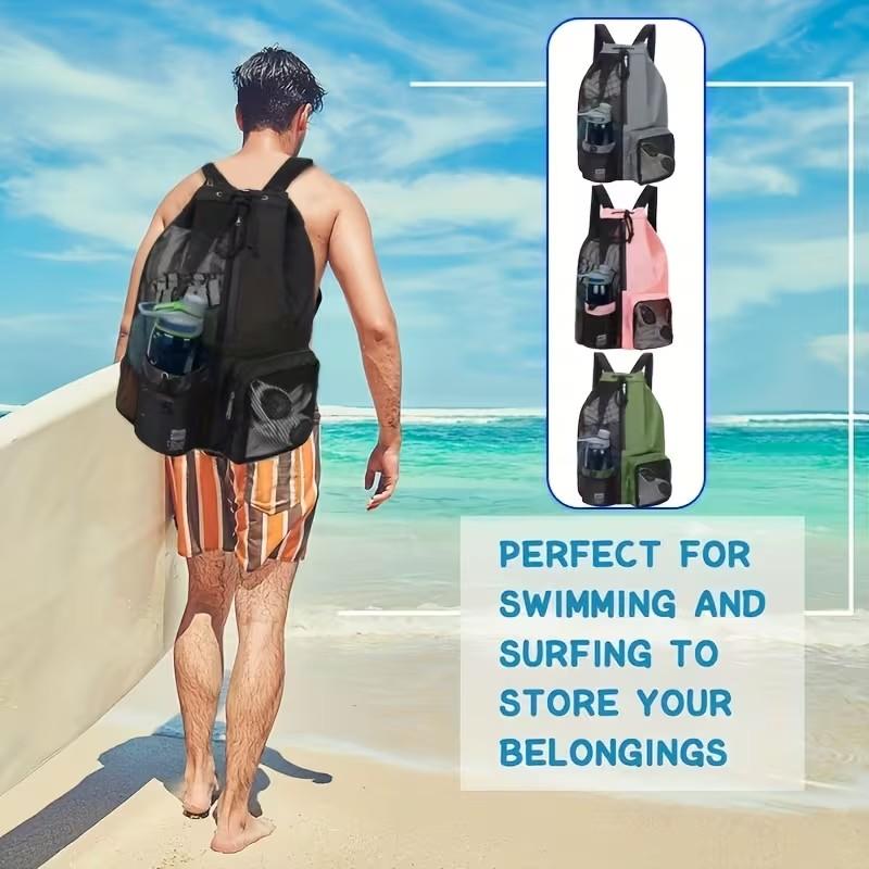 Polyester Drawstring Gym Bag, Lightweight Sports Backpack, Fitness Yoga Bag, Beach Backpack, Casual Outdoor Daily Use, Unisex