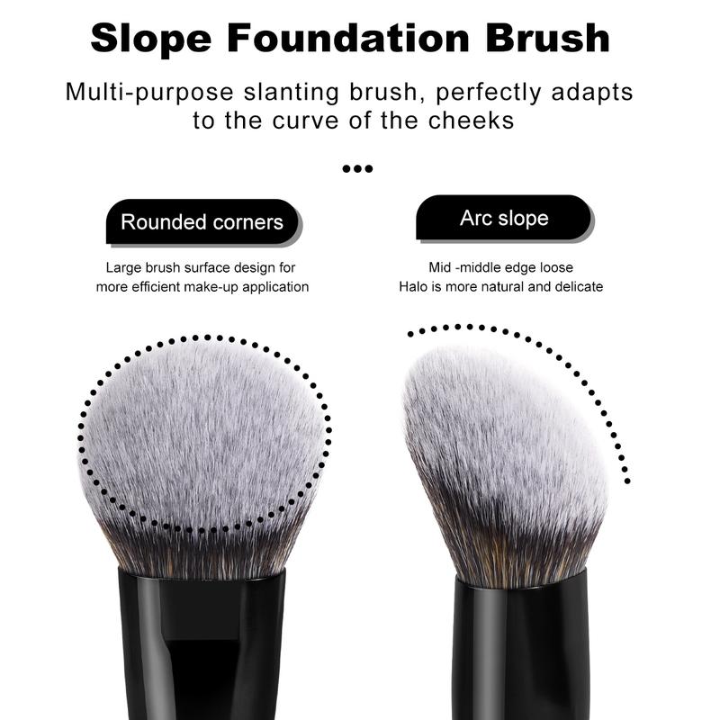 MAANGE 1pc Professional Double-Ended Makeup Brush, Sloping Foundation Brush Round Head Brush Powder Brush Concealer Brush for Blending Liquid Powder, Concealer Cream Cosmetics Blush Brush, Multifunctional Makeup Brush Gift for Women, Cosmetic Brushes