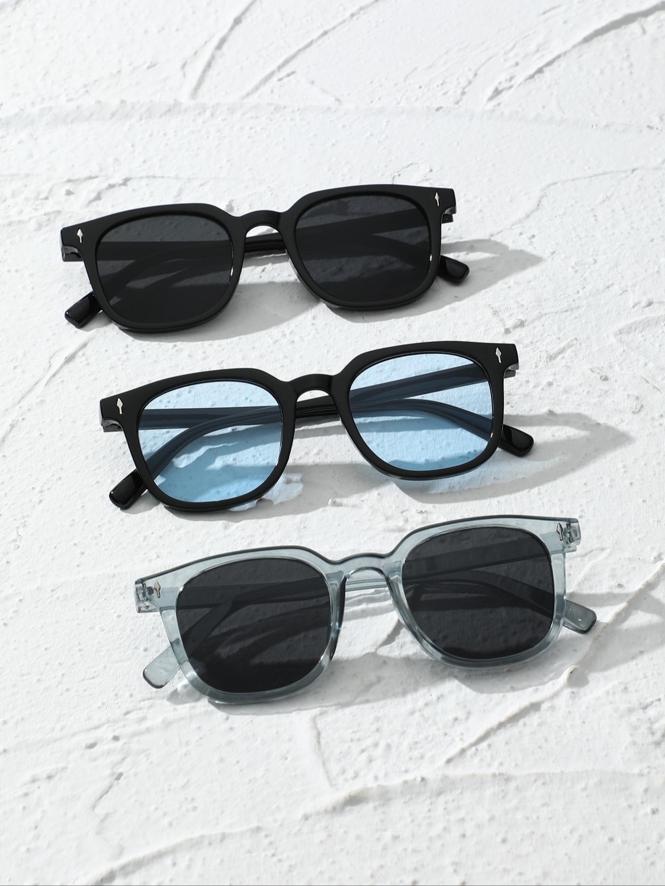 Classic Style Men's Sunglasses, 3-4 Pairs, High Quality Sunglasses, Perfect for Daily Life, Beach Parties, Fashionable Eyewear, Stylish Accessories