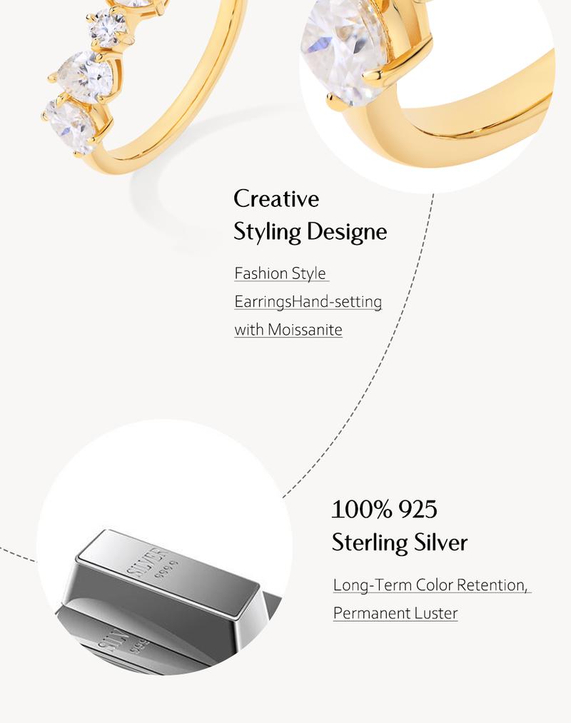 Pear&Round&Oval Cut sparkling Synthetic Moissanite ring D Color VVS1  Anniversary Gift R142