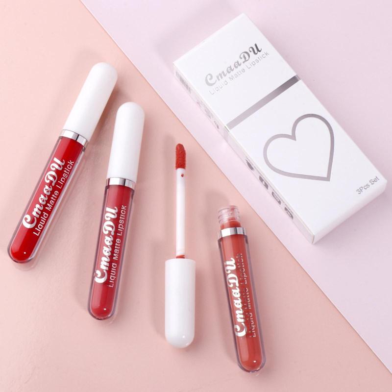 10 Pcs Matte Lipstick Cosmetic Long Lasting Waterproof Lip Glaze Nonstick Easy To Apply Long Lasting Lipgloss Suitable For Beginners Beauty Makeup