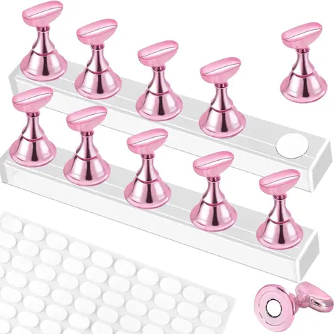 Oval Shape Transparent Double Sided Nail Stand Adhesive Dots, No Residue Self-Adhesive Nail Tip Holder Sticky Dots for Nail Art Practice Color Swatch Press On Nail Display Manicure Salon Home DIY